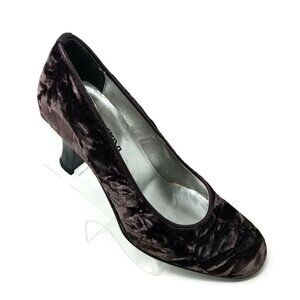 Motivi Crushed Velvet Mauve Pumps Heels Shoes Made in Italy Womens 6.5M